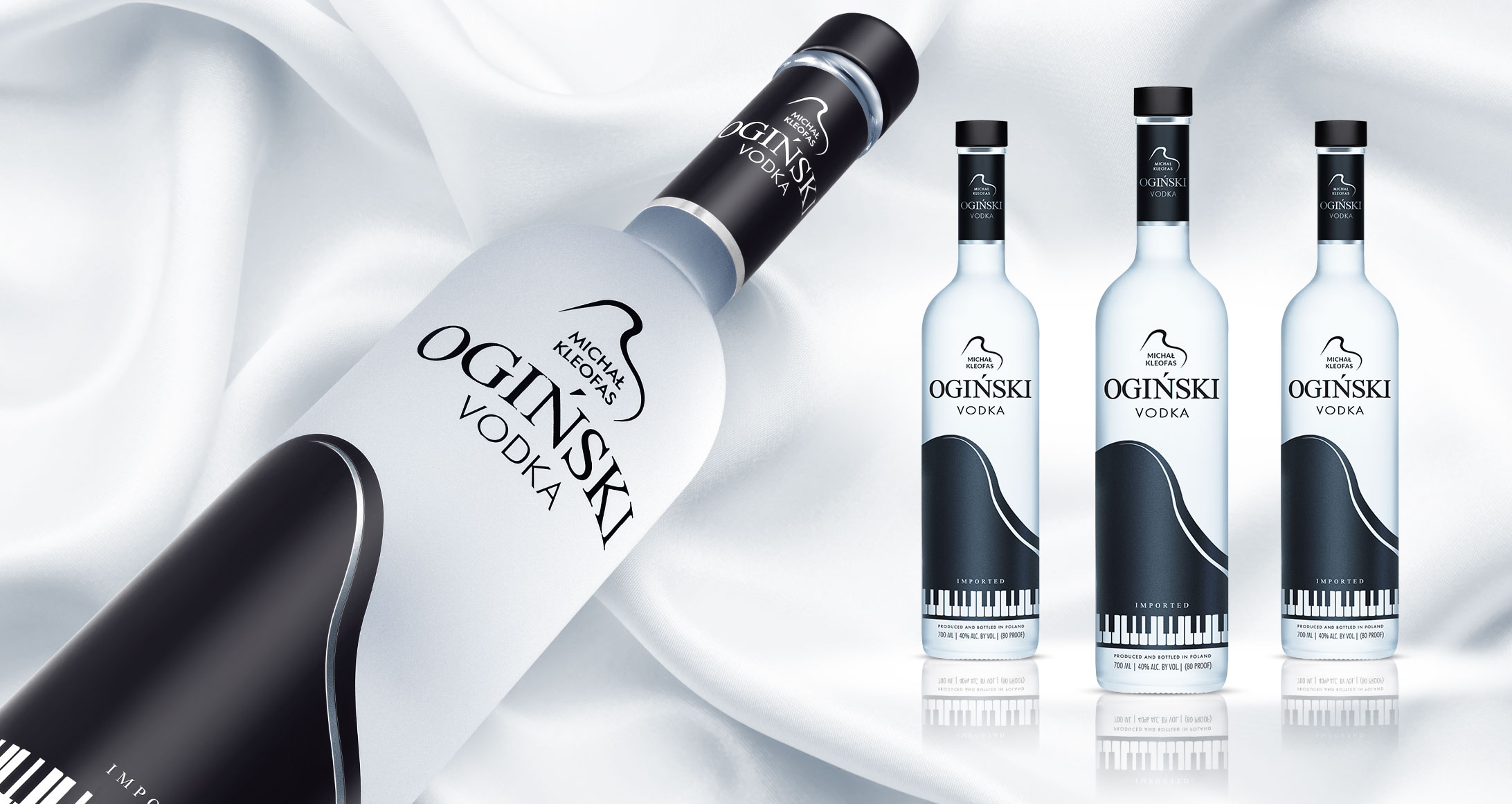 ogiński vodka new packaging design