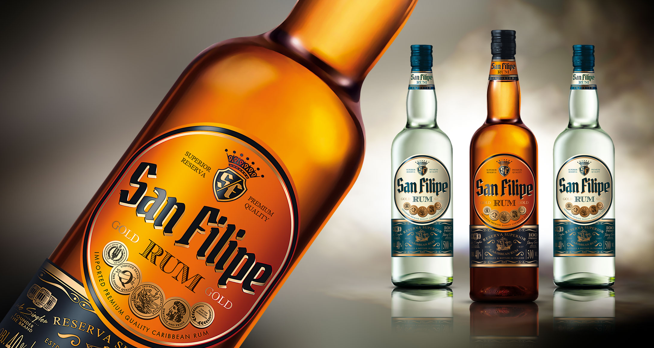 san filipe rum new packaging design