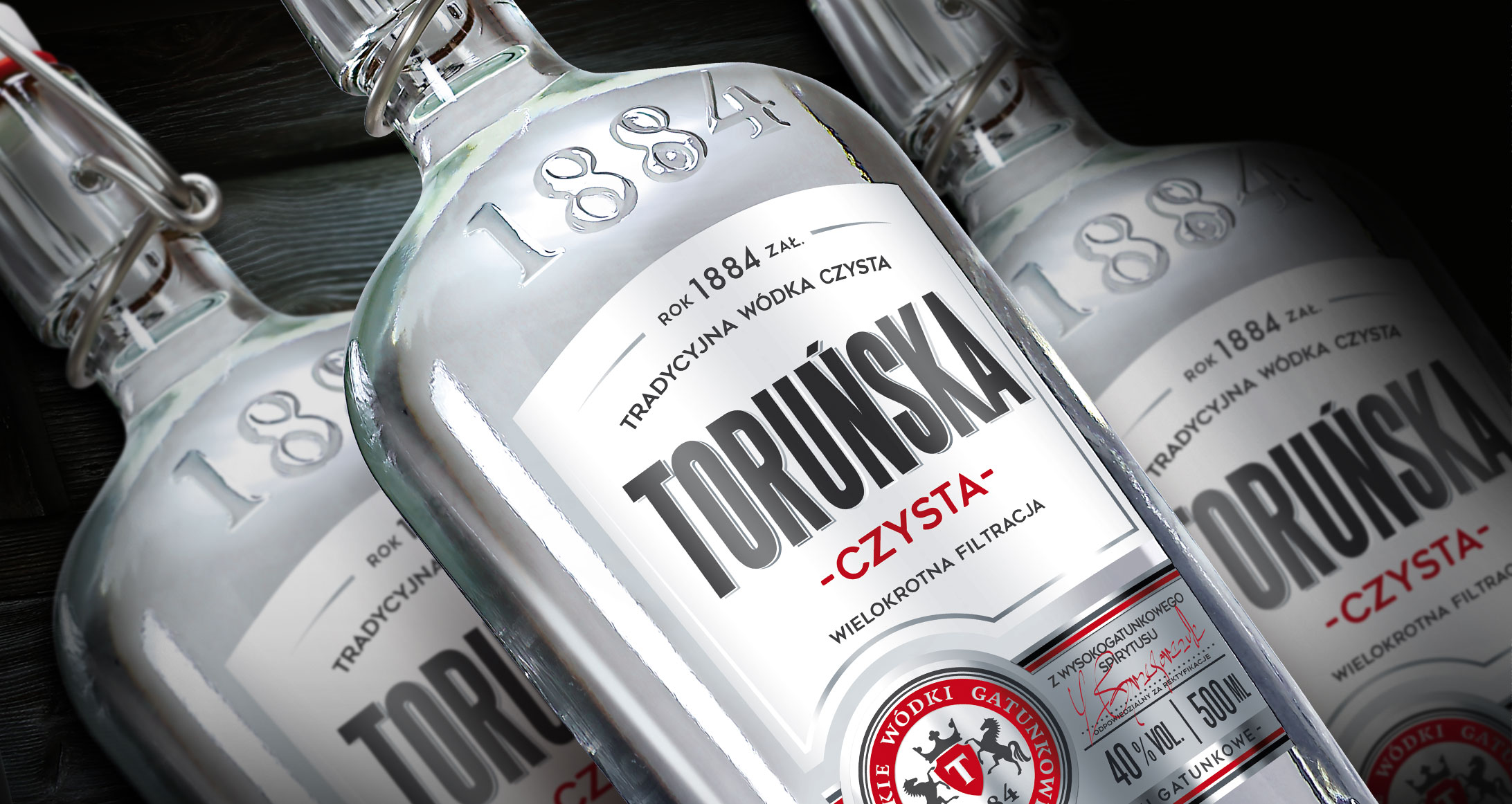 toruńska vodka packaging facelift