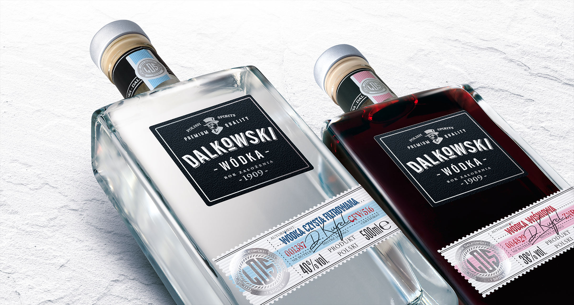 dalkowski vodka new packaging design