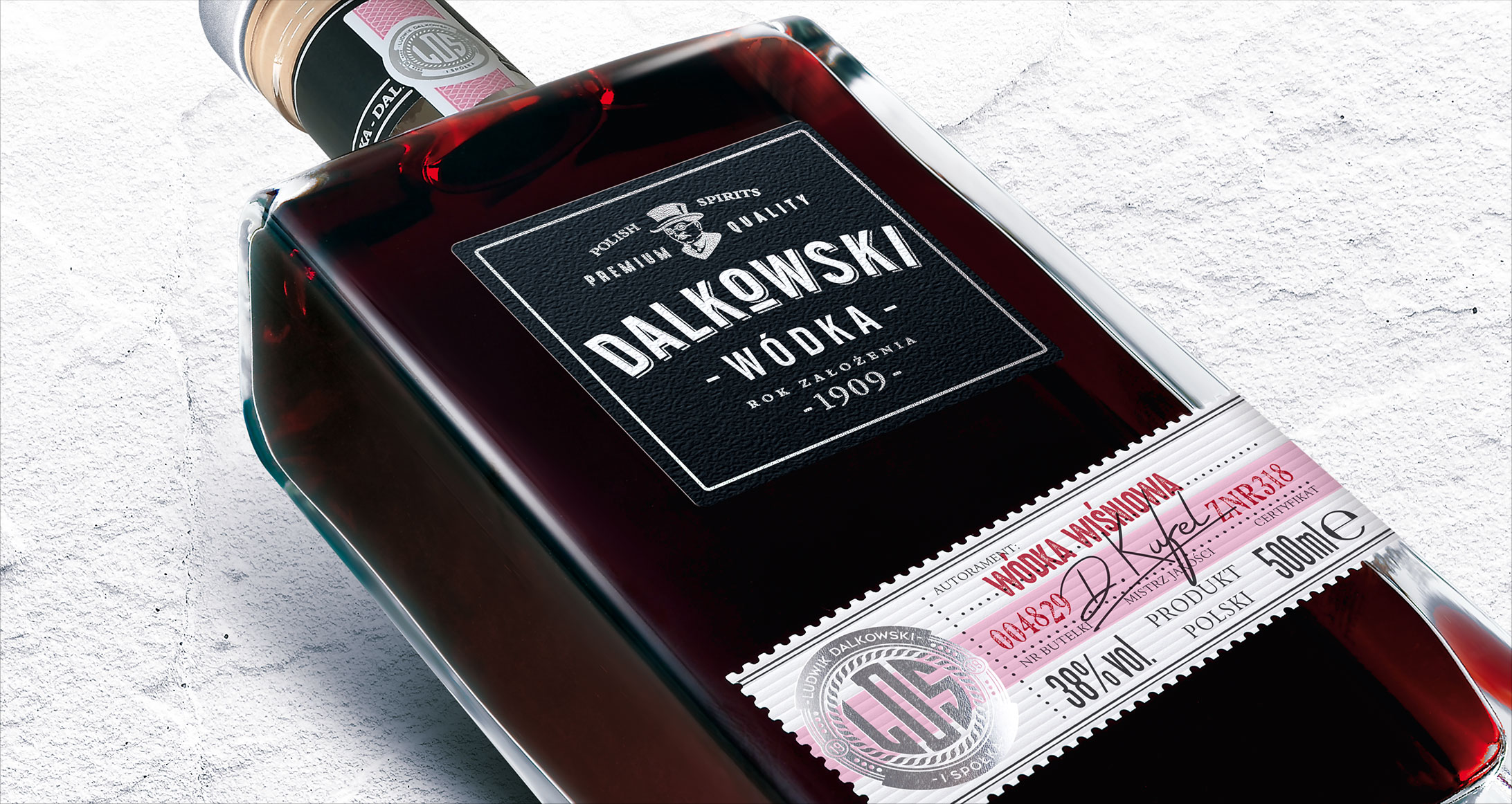 dalkowski vodka new packaging design