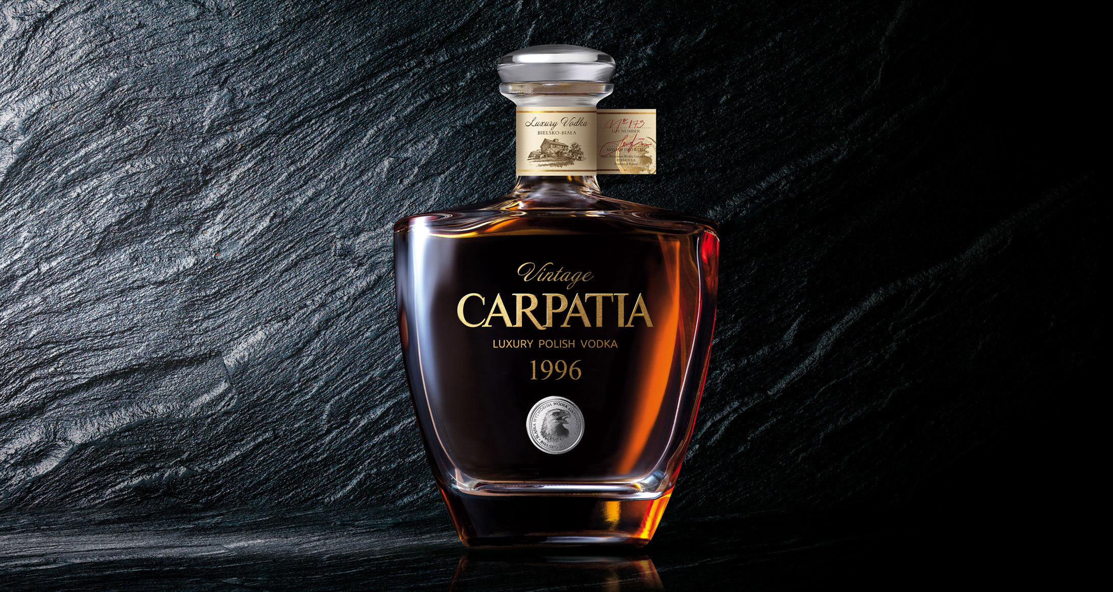 carpatia vintage vodka new packaging design