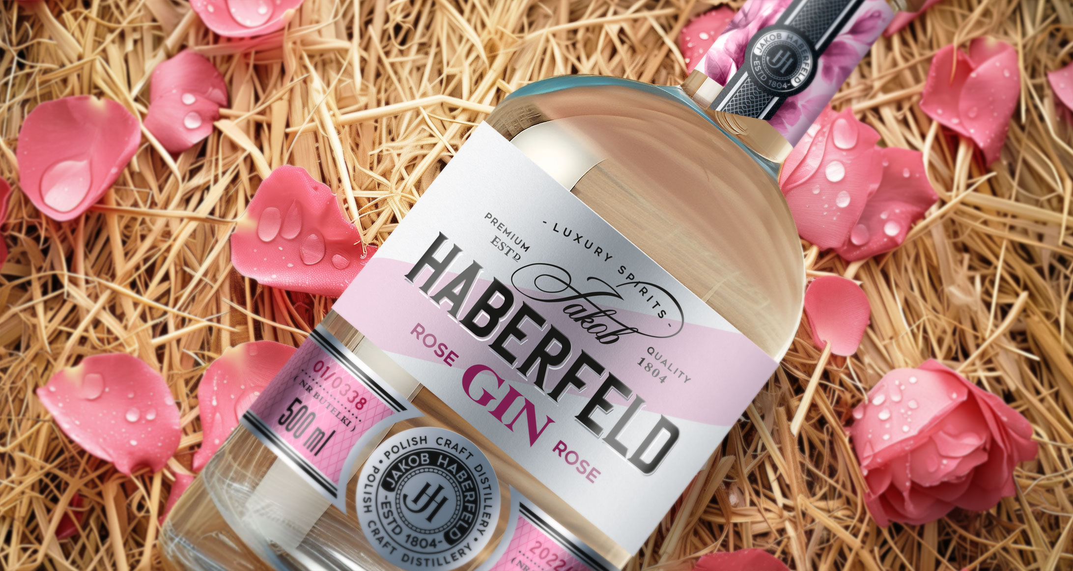 haberfeld rose gin new packaging design