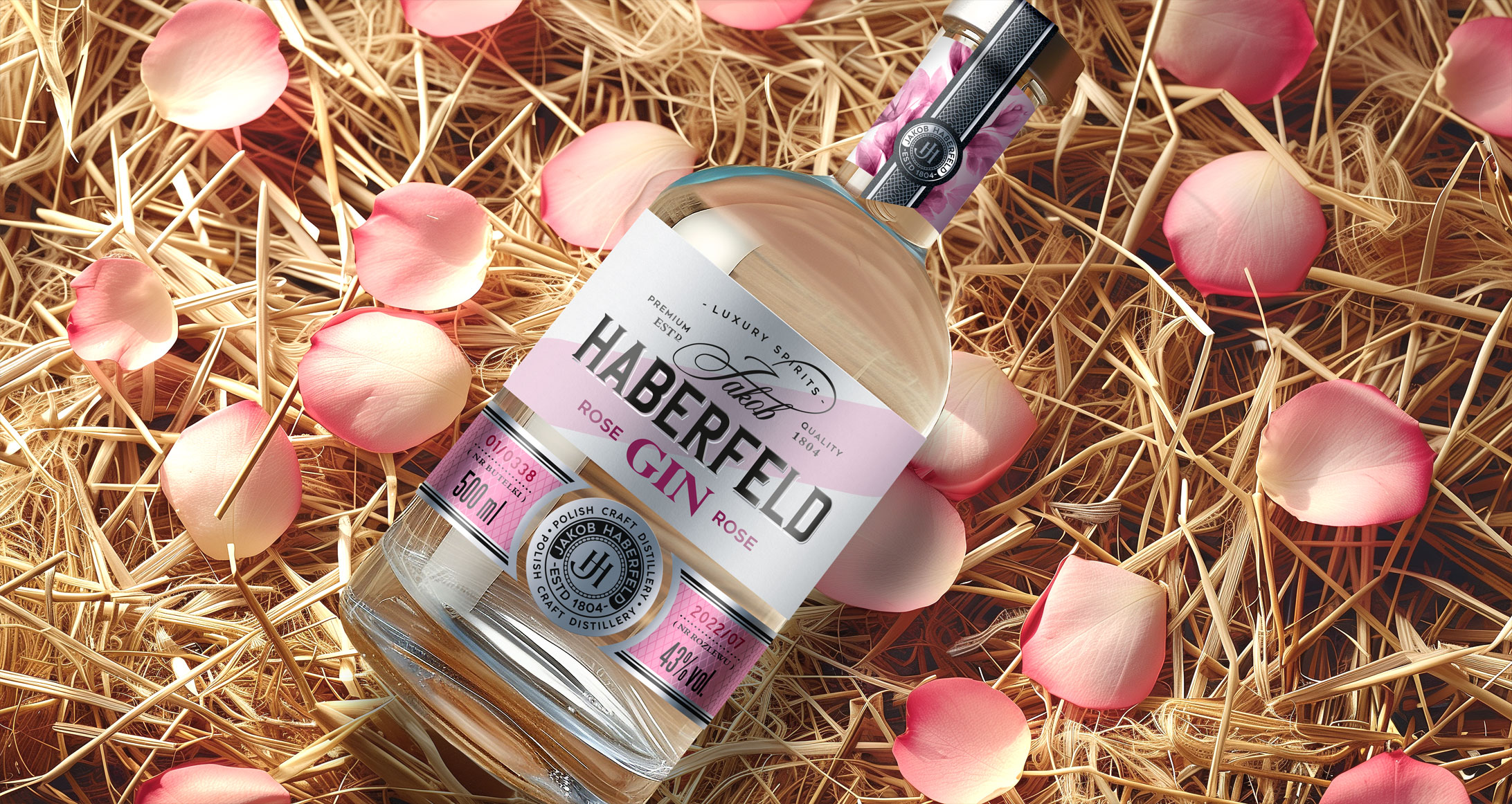 haberfeld rose gin new packaging design