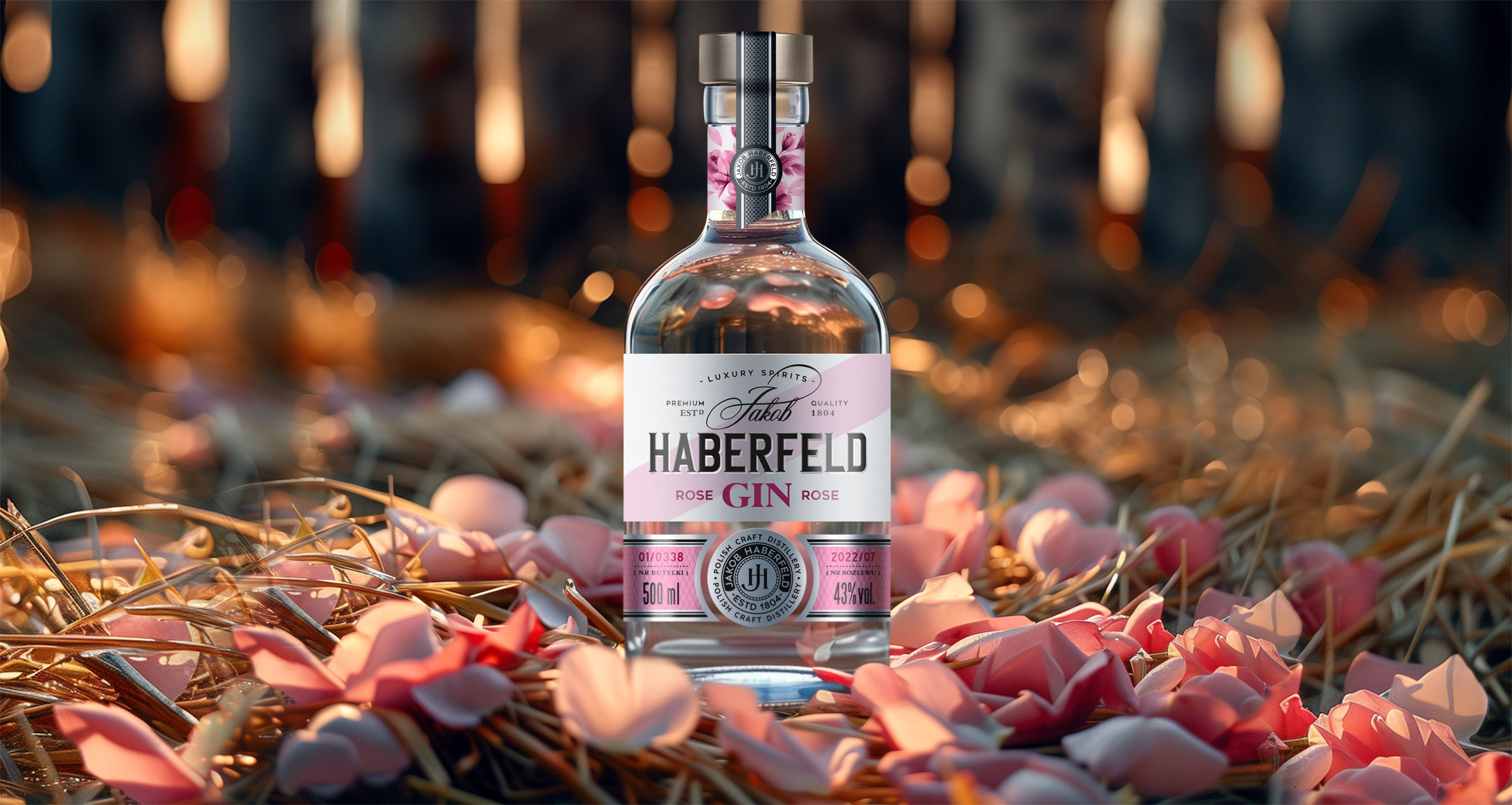 haberfeld rose gin new packaging design